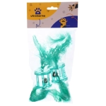 Игрушка для кошек с бубенчиком в наборе 2шт «ИГРУЛИК», с перышками, цвет мятный, 4см