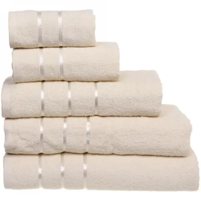 Полотенце махровое 70*140см «LUNA» цвет бежевый 01020 плотность 360гр/м2 с петелькой-подвесом