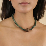 Колье Nature Bijoux, Aventurine, с авантюрином и деревом роблес, NB26.1-15-43441 (зеленый)