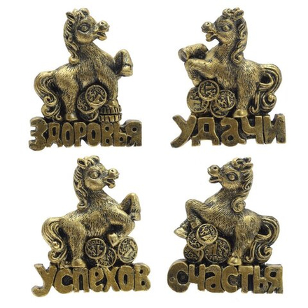 GAEM Магнит "Лошадка", L5,5 W1,5 H6,5 см, 4в.