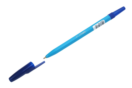 Ручка шариковая "049" Стамм синяя 0.7мм корпус неоновый пластиковый