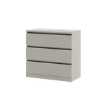 Комод 3 ящика Марм, 70х35х67 см, в скандинавском стиле, серый