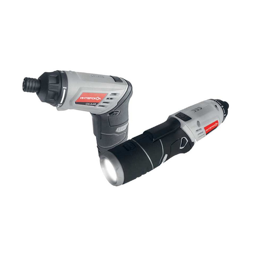 Отвертка аккумуляторная Интерскол ОА-3,6Ф (433.0.1.00), 3,6 В, 1,3 Ач Li-ion, кейс
