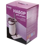 Набор для уборки «Селфи» Золушка (ведро с отжимом, швабра, две насадки) в цветной коробке ZY018