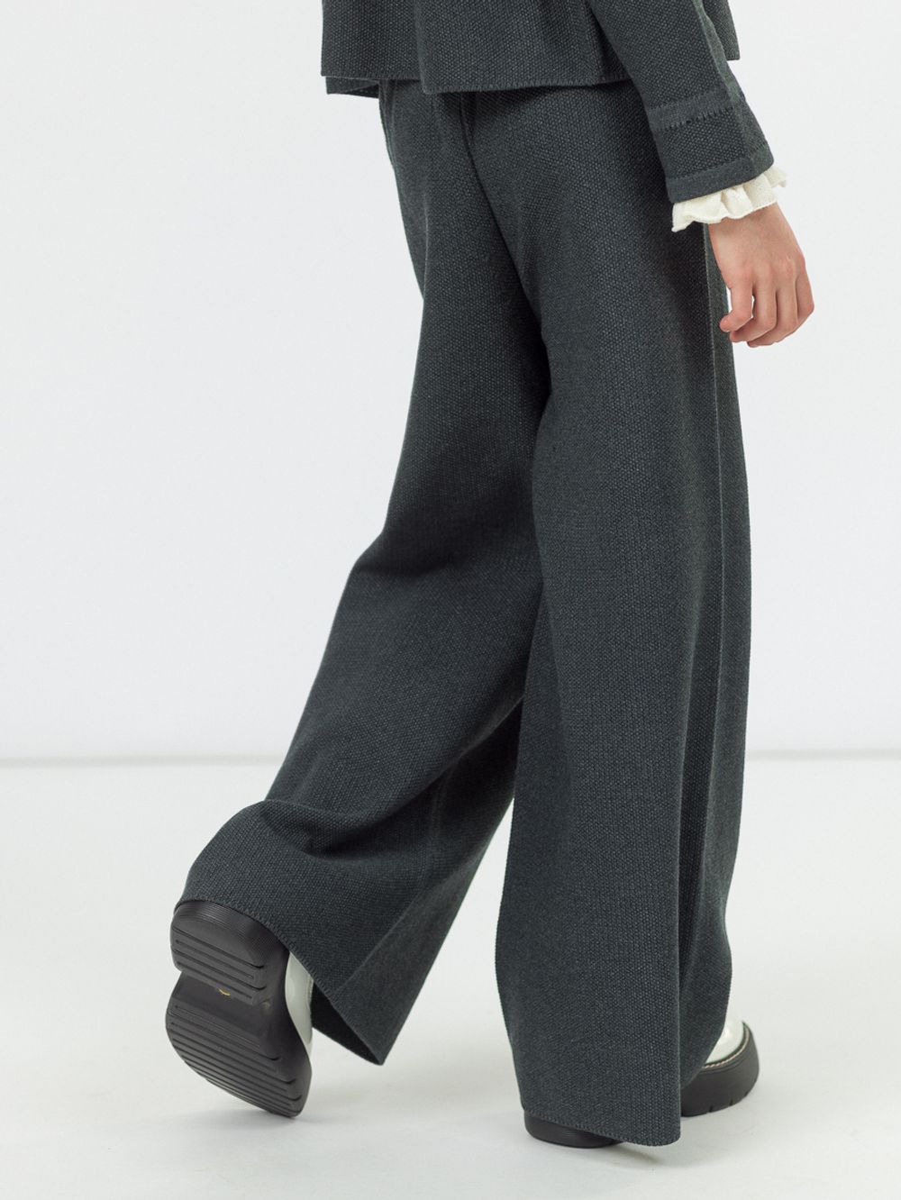 Брюки широкие для девочки AT991 темно-серый