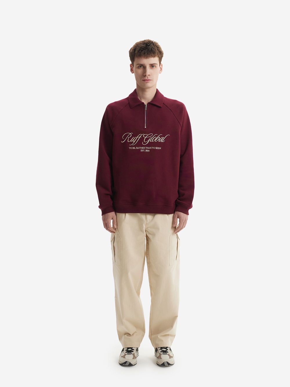 Толстовка Ruff Global Halfzip Sport Jacket Burgundy