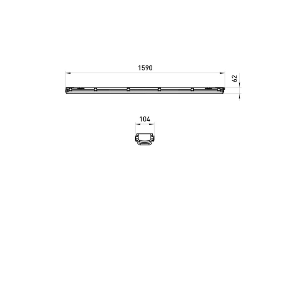 Светильник ЭРА SPP-101-0-002-150 IP65 под 2 светодиодные лампы T8 G13 LED 2x1500 | Линейные IP65 под лампу T8 LED