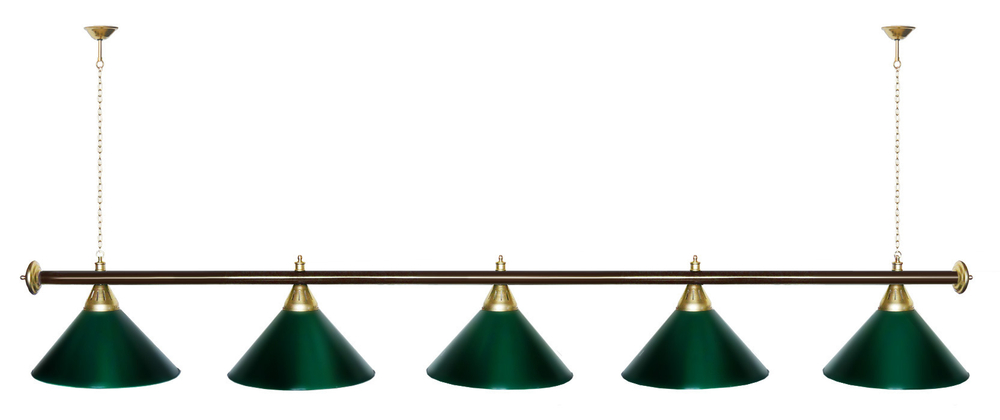 Лампа STARTBILLIARDS 5 пл. (плафоны золотые,штанга золотая,фурнитура золото)