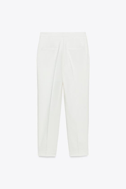 ZARA БРЮКИ С РАЗРЕЗАМИ СНИЗУ, ЭКРЮ