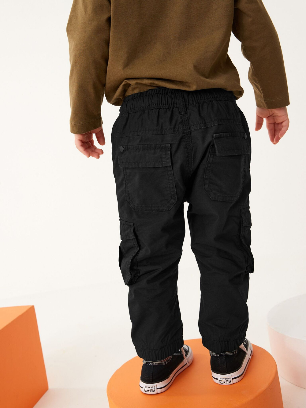 Брюки карго для мальчика Next C03-842, Черный