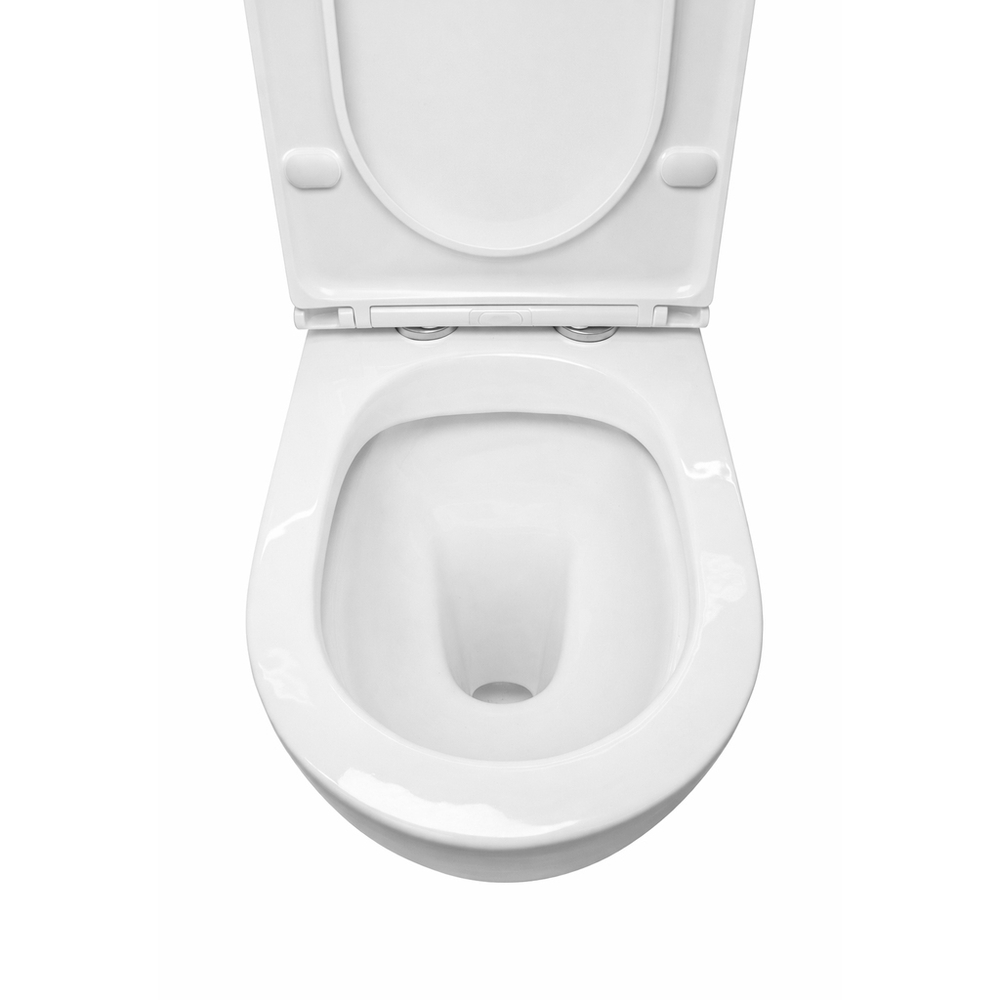 Унитаз-компакт безободковый WAVE PERSONA, гор,ниж,2-кн.арм,дюро,м/л,быстр,БЕЛЫЙ глянец