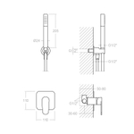 Встраиваемый смеситель для душа с ручным душем ALEXIA K3618011