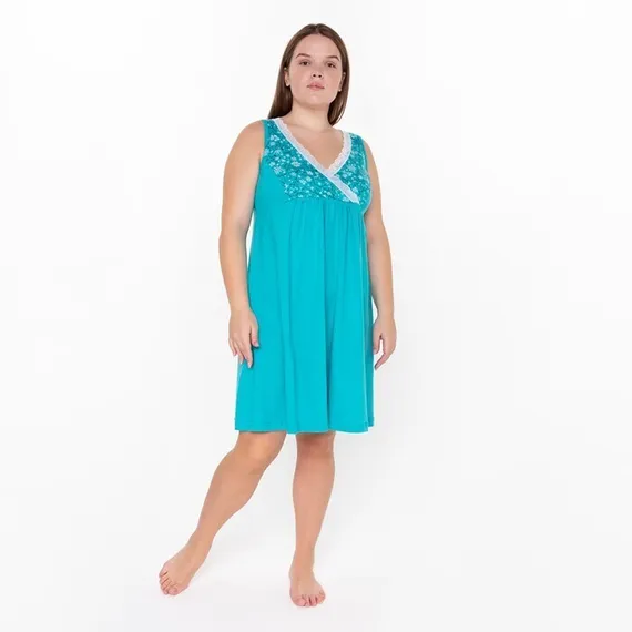 Ночная сорочка женская, цвет ментол, размер 46