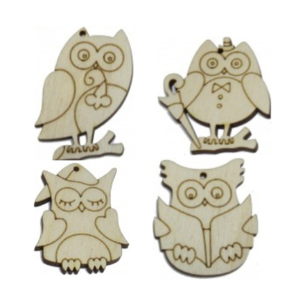 Деревянная заготовка "Совушка", фанера 3 мм