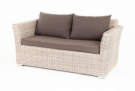 "Капучино" диван из искусственного ротанга двухместный, цвет бежевый