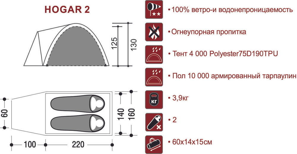 Палатка Indiana HOGAR 2