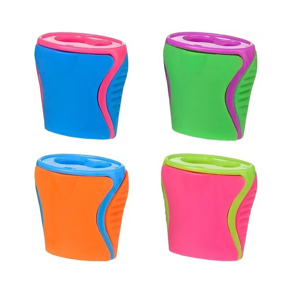 Точилка Basir, двойная, с контейнером, серия "Футболка", 4*4 см