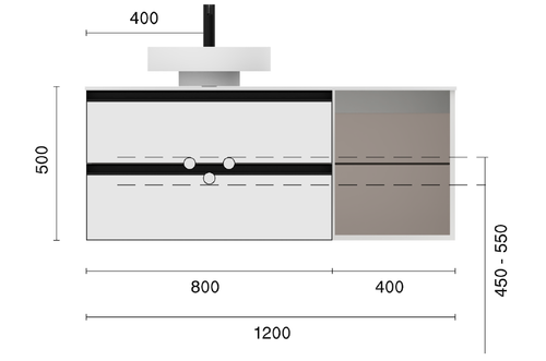 Armadi Art Комплект QUATRO 120 тумба с полками+раковина чаша Emprador