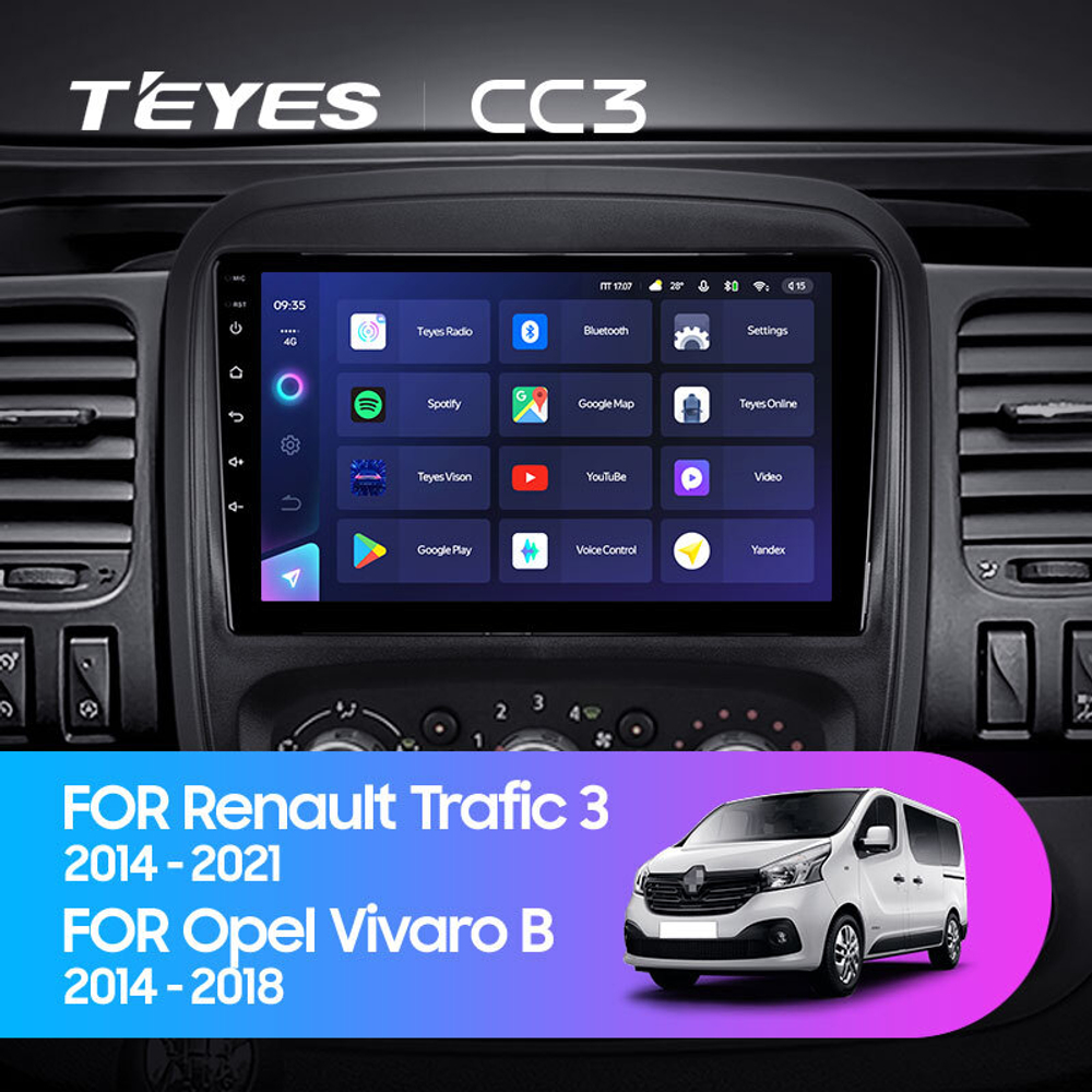 Teyes CC3 9"для Renault Trafic 3 2014-2021