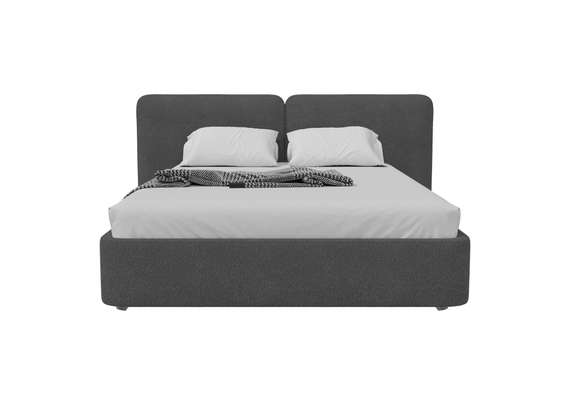 Кровать с подъемным механизмом Hub Soft 160 см (серый, букле)