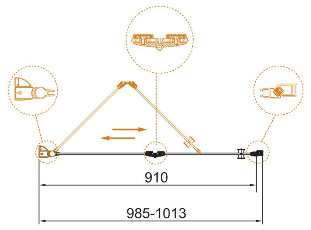 Дверь в проём Cezares ECO-O-BS-12-100-C-Cr