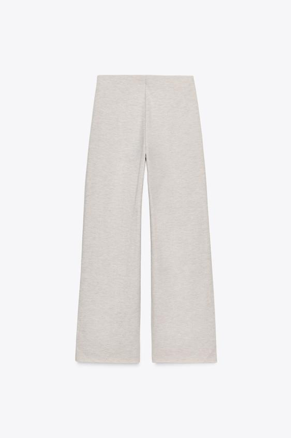 ZARA БРЮКИ-ПАЛАЦЦО ИЗ МЯГКОЙ ТКАНИ, БЕЖЕВЫЙ МЕЛАНЖ