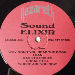 Винтажная виниловая пластинка LP Nazareth Sound Elixir (Россия 1994) Milk And Honey