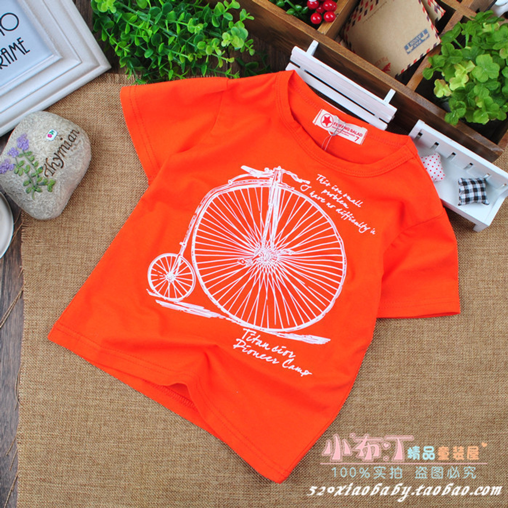 Футболка с принтом двухколесного винтажного велосипеда