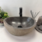 Раковина из речного камня RS-63511 (45*34*16) 0122