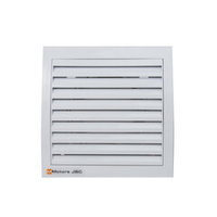 Тонкий вентилятор для ванн ММ 120 квадратный 150 м³/час с датчиком света с обратным клапаном белый