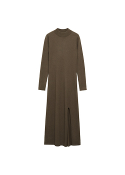 Трикотажное платье с разрезом