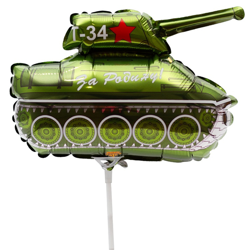 Шар Фольгированный Танк Т-34 (Зеленый)