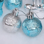 Набор украшений «Волшебное сияние» 4 см (13 предметов),голубой/серебро