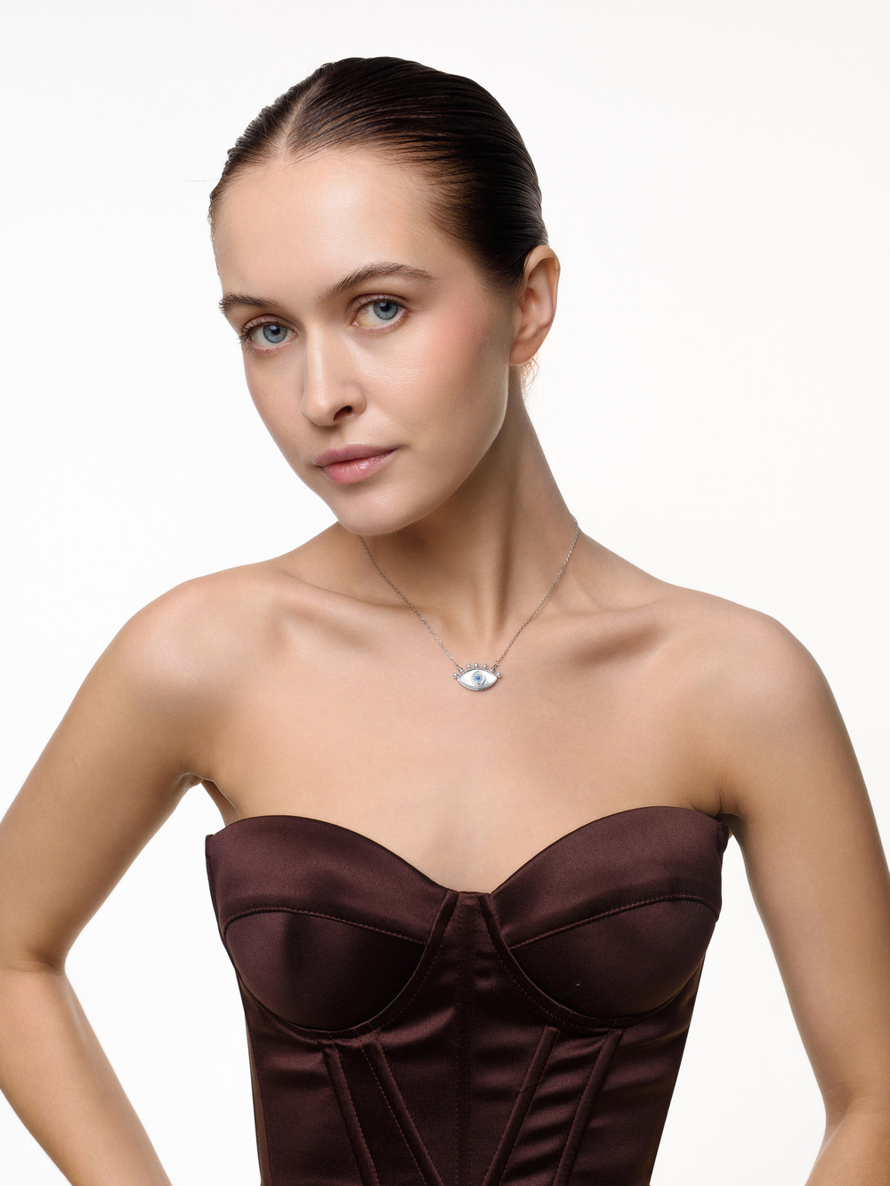 Колье "Pearly Look" Silver