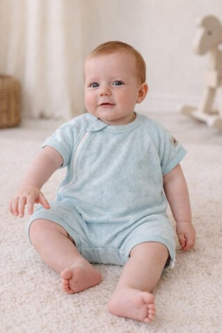 Махровый полукомбинезон-песочник на молнии RinaAmari Мята