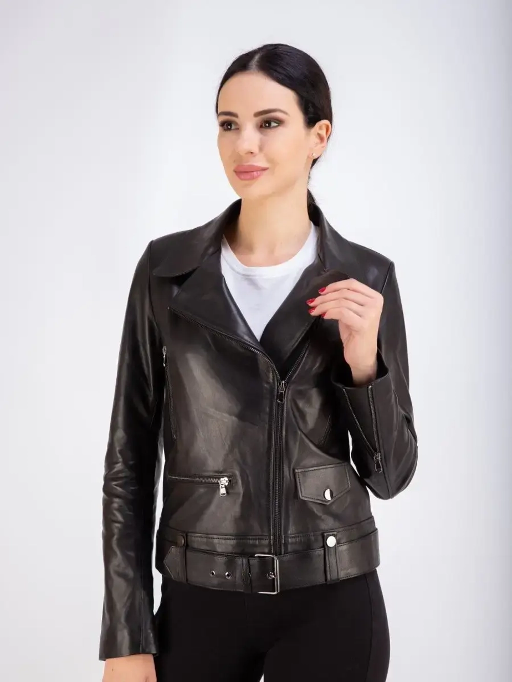 Косуха женская кожаная натуральная куртка Турция