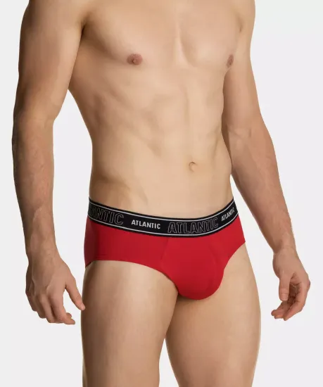 Мужские трусы слипы спорт Atlantic Magic Pocket MP-1569, красные