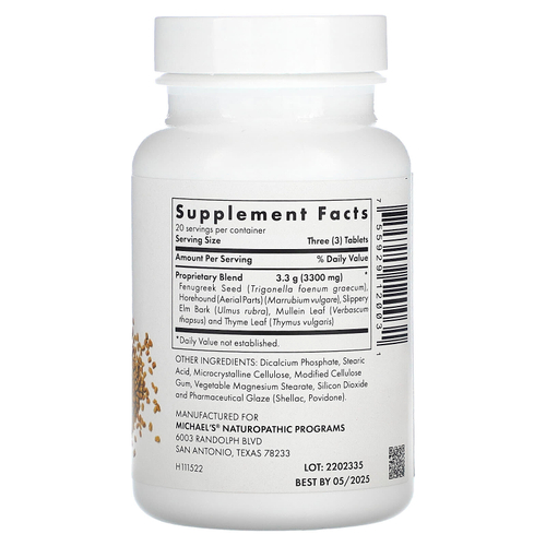 Michael's Health, Комплекс семян пажитника, 60 вегетарианских таблеток