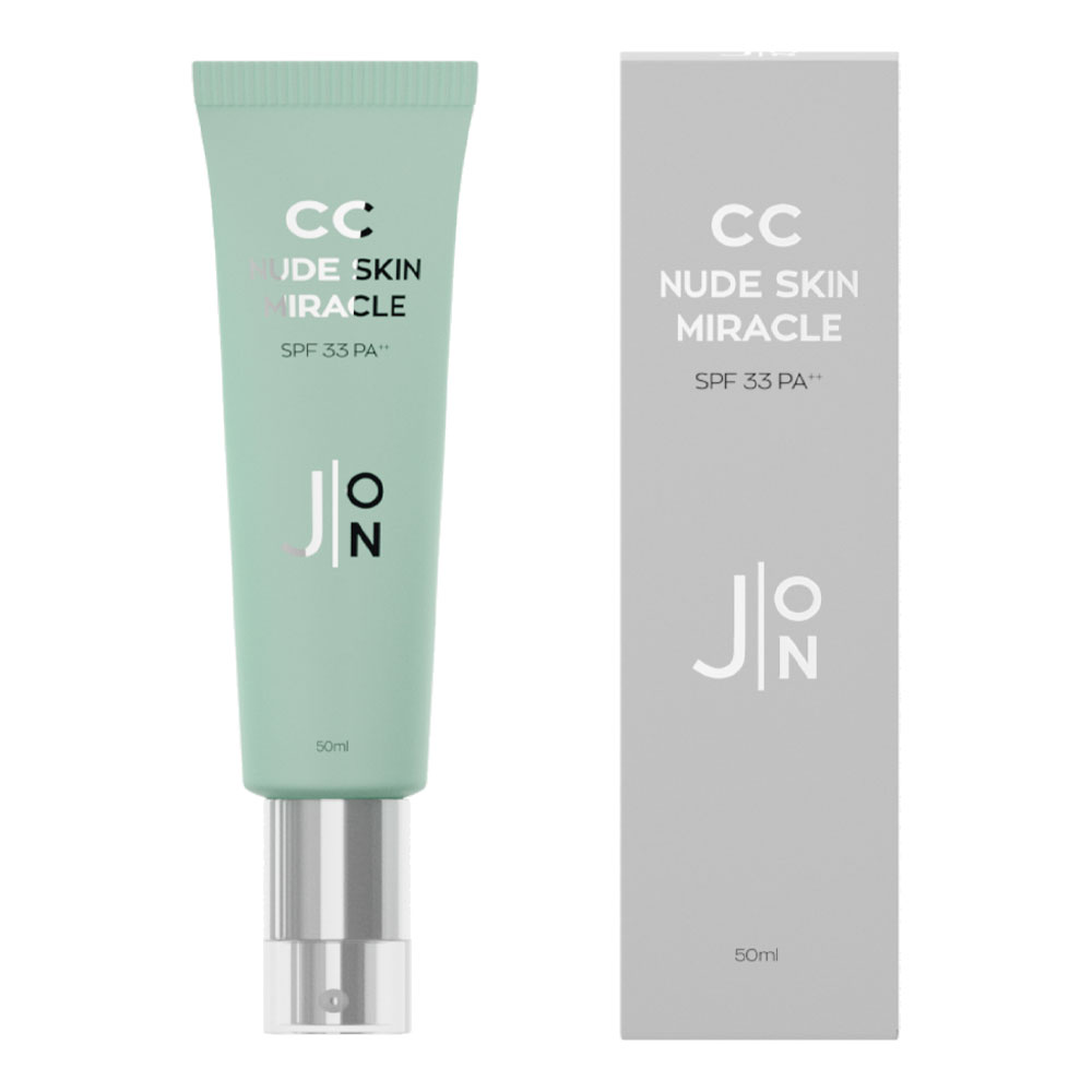 J:ON CC Nude Skin Miracle SPF 33 PA++ корректирующий СС-крем для лица с зелёным пигментом
