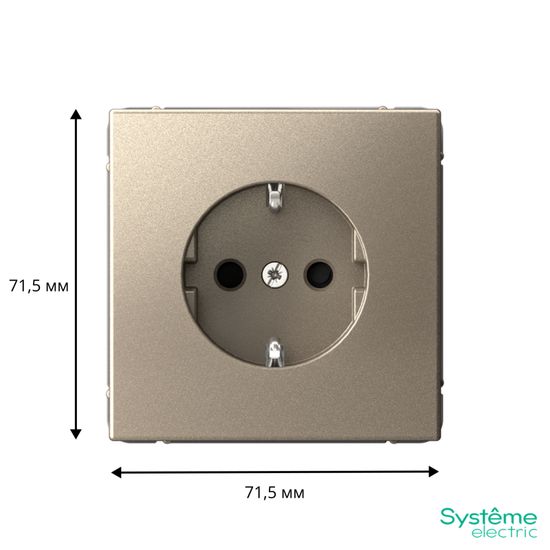 Розетка ArtGallery 16А с заземл. со шторками быстрозажим. клем. механизм шампань SE GAL000545S