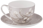 Пара чайная Lefard White flower 330мл фарфор,серый
