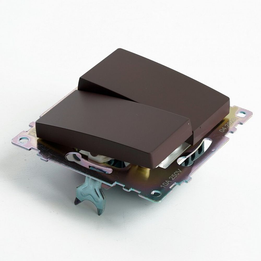 Переключатель двухклавишный без рамки Stekker Катрин 49170