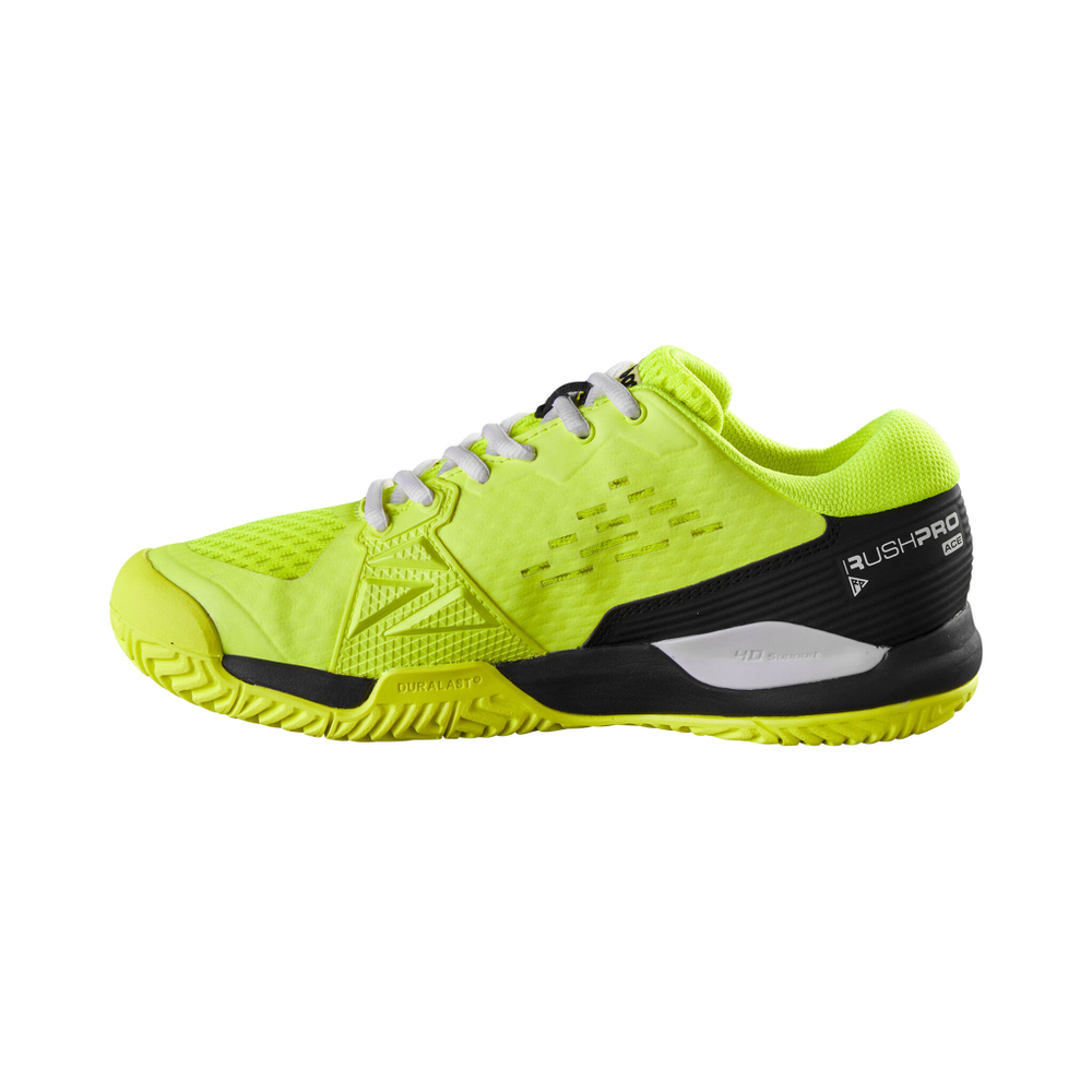 Детские теннисные кроссовки Wilson Rush Pro Ace All Court Shoe Kids - Neon Yellow, Black