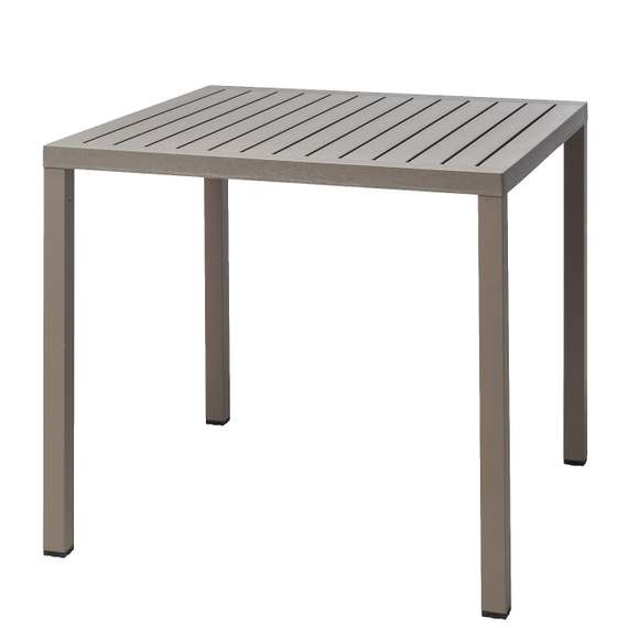 Стол пластиковый Cube 80х80 см, коричневый | NARDI | Италия