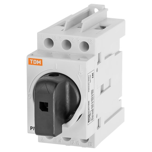 Рубильник модульный РМ-16 3П 16A трехфазный TDM (выключатель нагрузки) SQ0222-0001