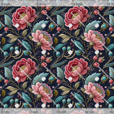 Розы пионы вышивка by Catmancer 566 DPI