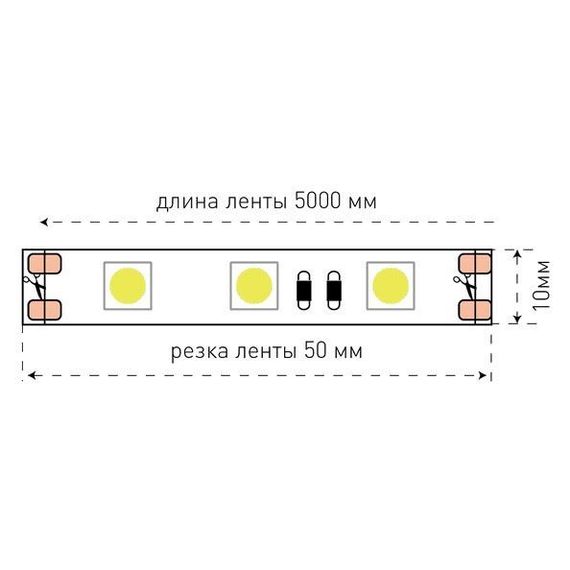 Светодиодная лента SWG 14,4W/m 60LED/m 5050SMD синий 5M 002337