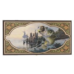 GAEM Игра настольная 2 в 1 ( шашки, нарды) "Рыбалка", L50 W25 H3 см