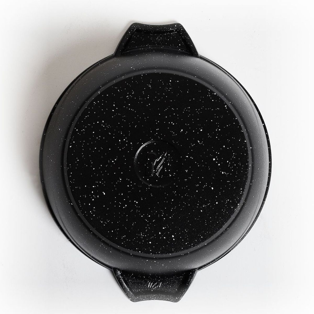 Кастрюля алюминий, антиприг, 3 л, с крыш, Мечта, Гранит black, 43802