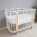 Кроватка-трансформер 4 в 1 "МеrryHappy Caramel" (МерриХэппи Карамель) 120*60 см, белый + бук